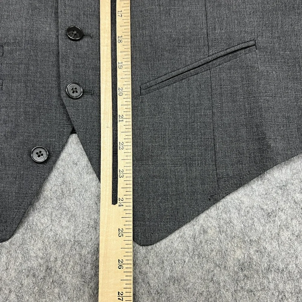 John Varvatos USA Suit Vest Mens Small Gray Wool Blend Formal Dress Wedding‎